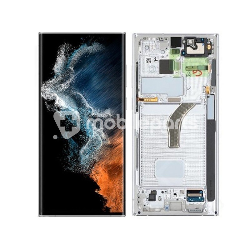 Display Touch + Frame Phantom White Samsung SM-S908 S22 Ultra Ori