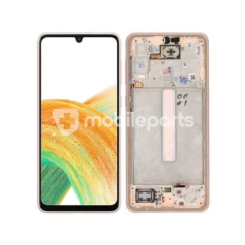 Display Touch + Frame Gold Peach Samsung A336 A33 5G Ori