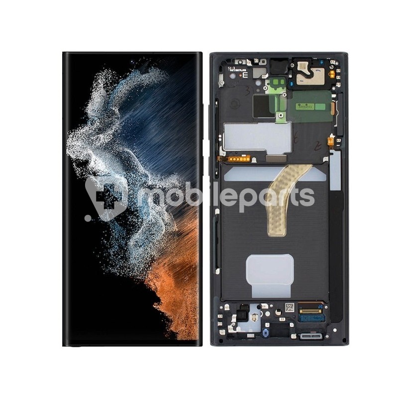 Display Touch + Frame Graphite-Sky Blue-Red Samsung SM-S908 S22 Ultra Ori