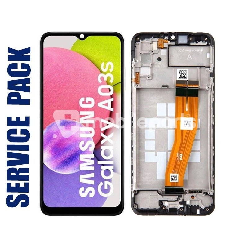 Display Touch + Frame Black Samsung SM- A037 A03s Ori (NOT EU)