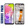 Display Touch + Frame Black Samsung SM- A037 A03s Ori (NOT EU)