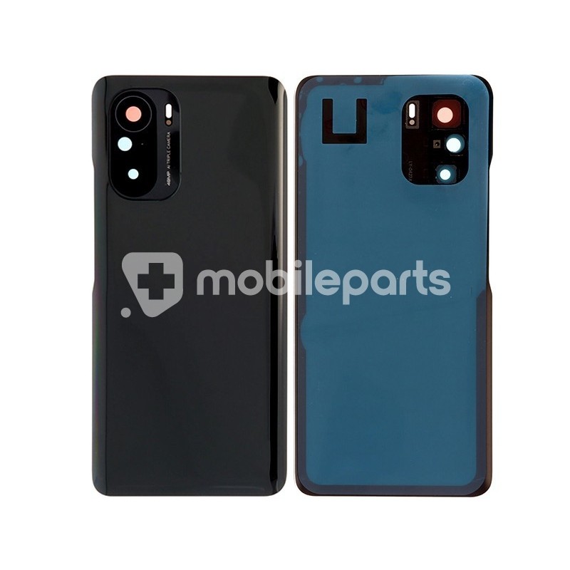 Rear Cover Black + Camera Lens Xiaomi Pocophone F3 5G No Logo