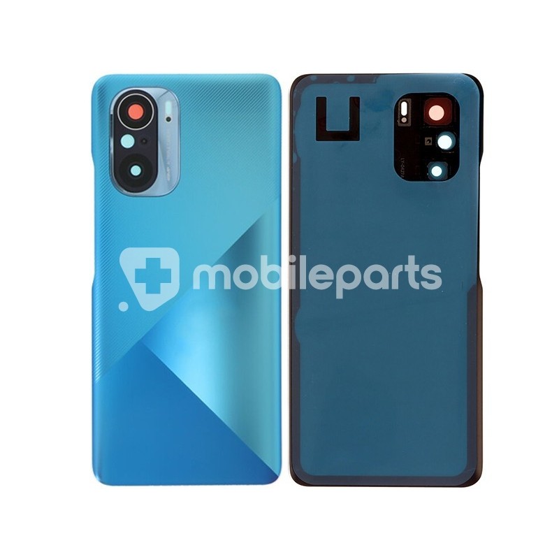 Rear Cover Blue + Camera Lens Xiaomi Pocophone F3 5G No Logo