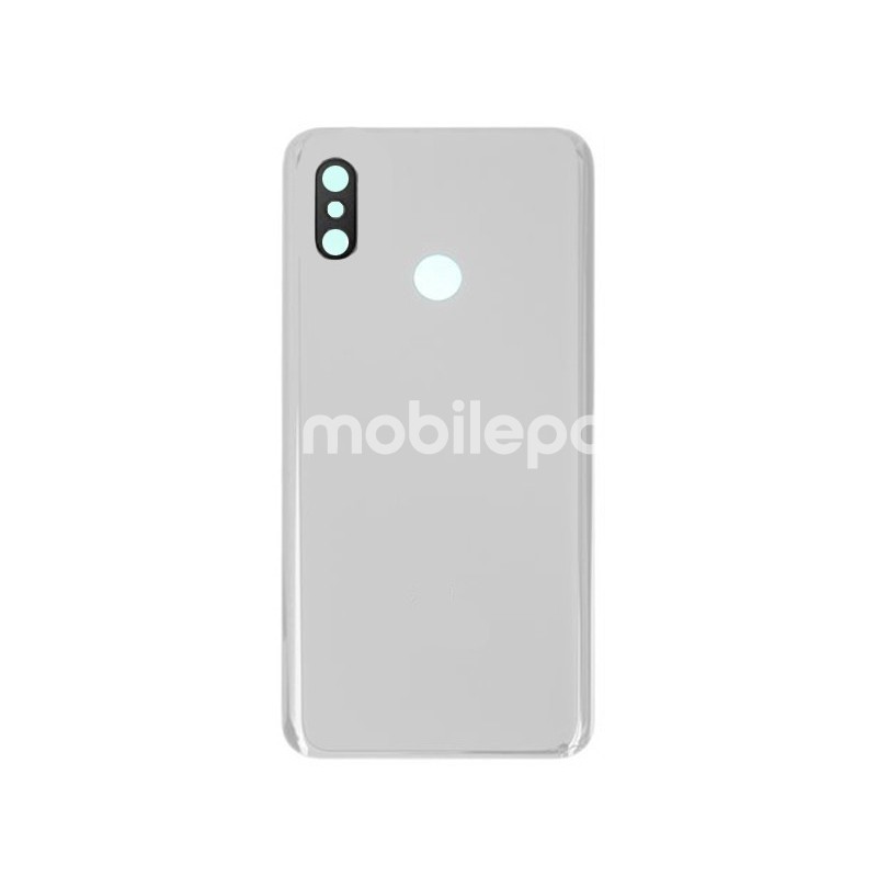 Rear Cover White + Camera Lens Xiaomi Mi8 No Logo