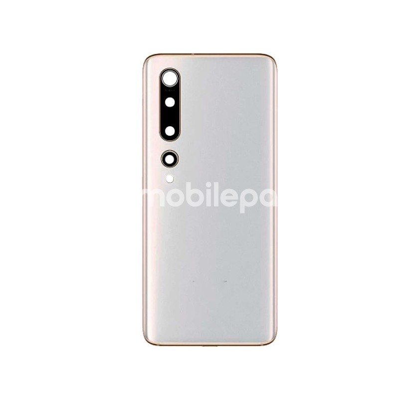 Rear Cover Silver + Camera Lens Xiaomi Mi 10 No Logo
