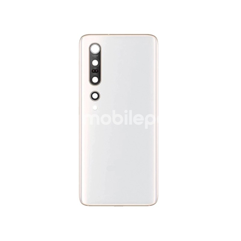 Rear Cover White + Camera Lens Xiaomi Mi 10 No Logo