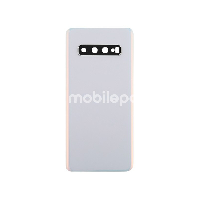 Rear Cover White + Lens Camera Samsung SM-G973F S10 No Logo