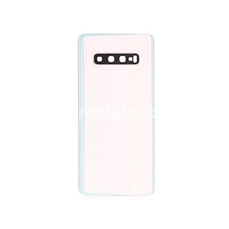 Rear Cover White + Camera Lens Samsung SM-G975F S10 Plus No Logo