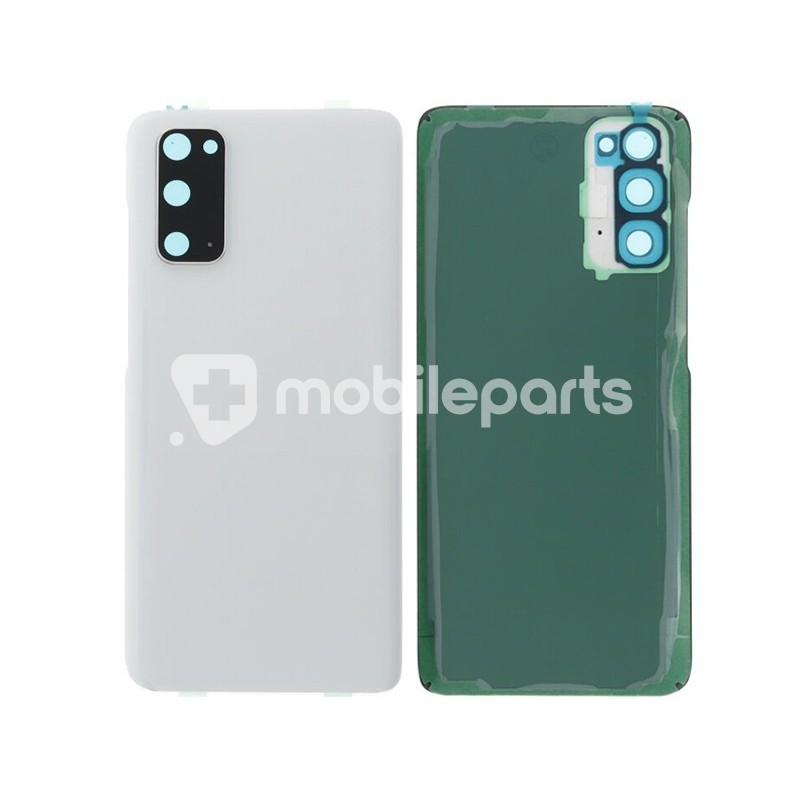 Rear Cover White + Camera Lens Samsung SM-G980 - G981 S20 No Logo