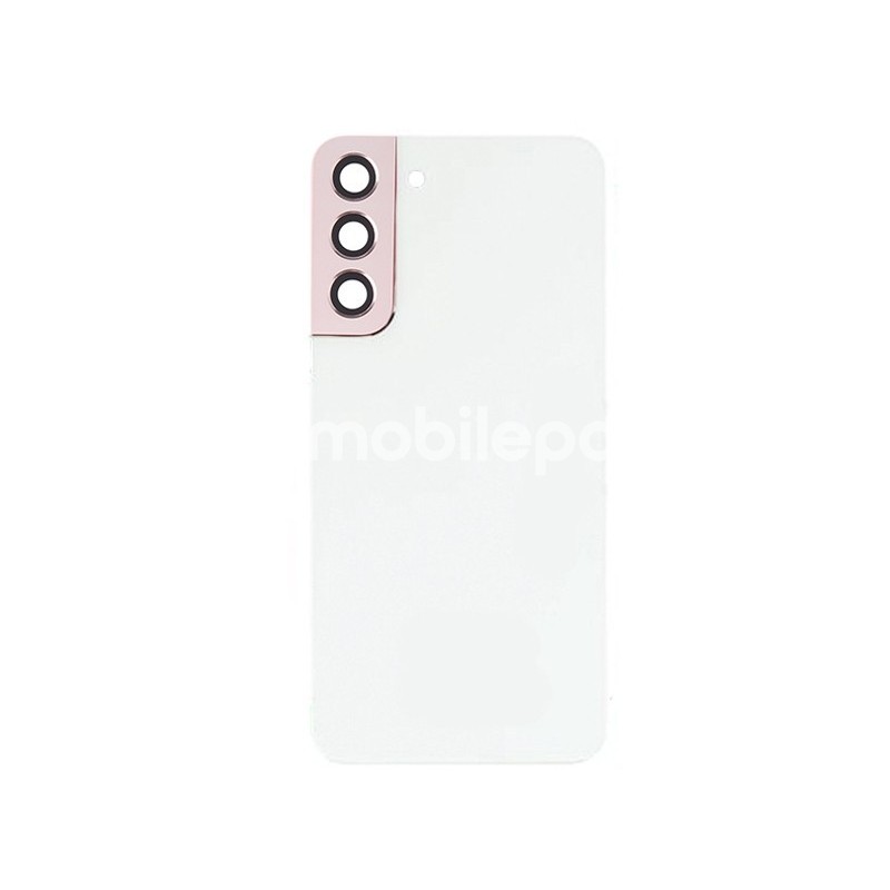 Rear Cover White + Camera Lens Samsung SM-S906 S22+ No Logo