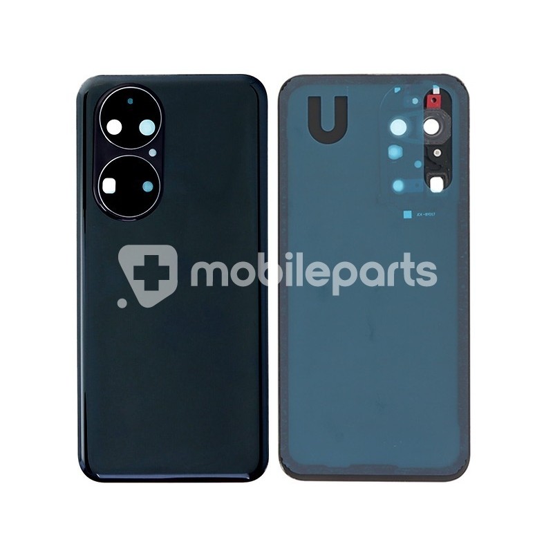 Rear Cover Black + Camera Lens Huawei P50 No Logo