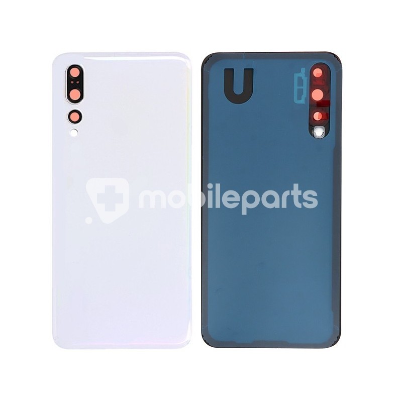 Rear Cover Pearl White + Camera Lens Huawei P20 Pro No Logo