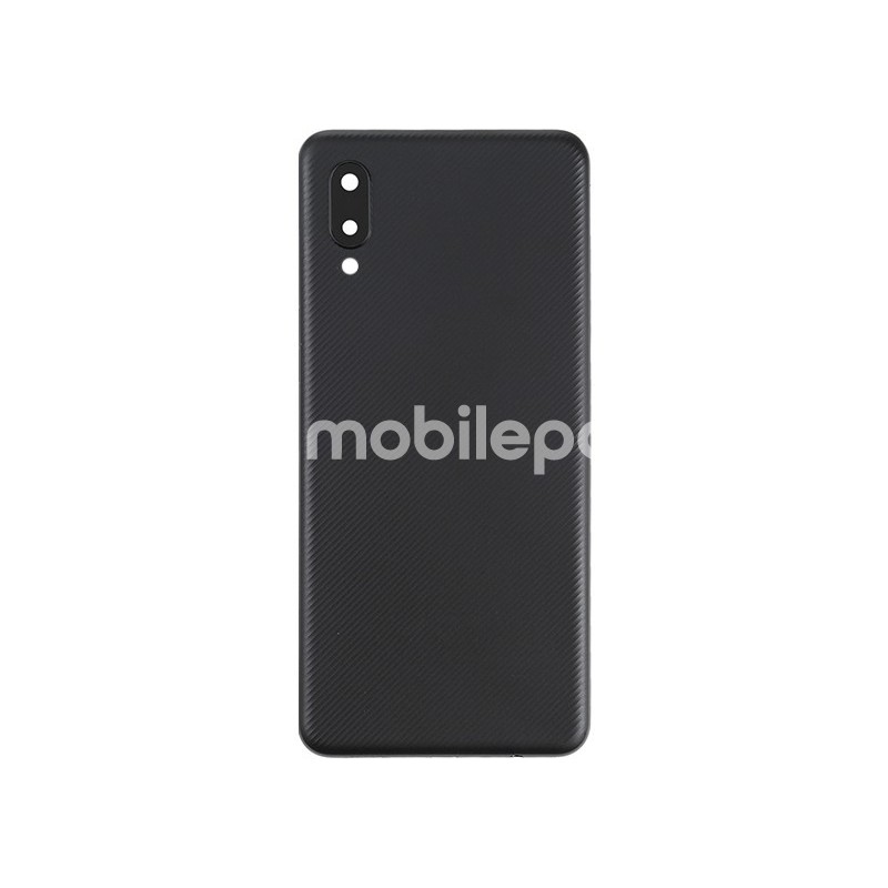 Rear Cover Black + Lens Camera Samsung SM-A022 A02 No Logo