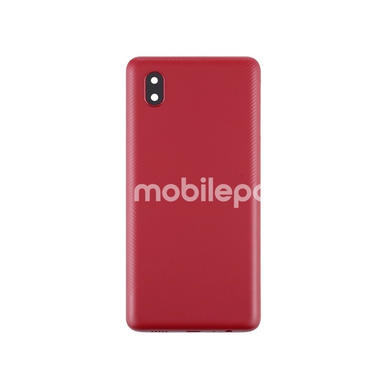 Rear Cover Red + Camera Lens Samsung SM-A013 A01 No Logo