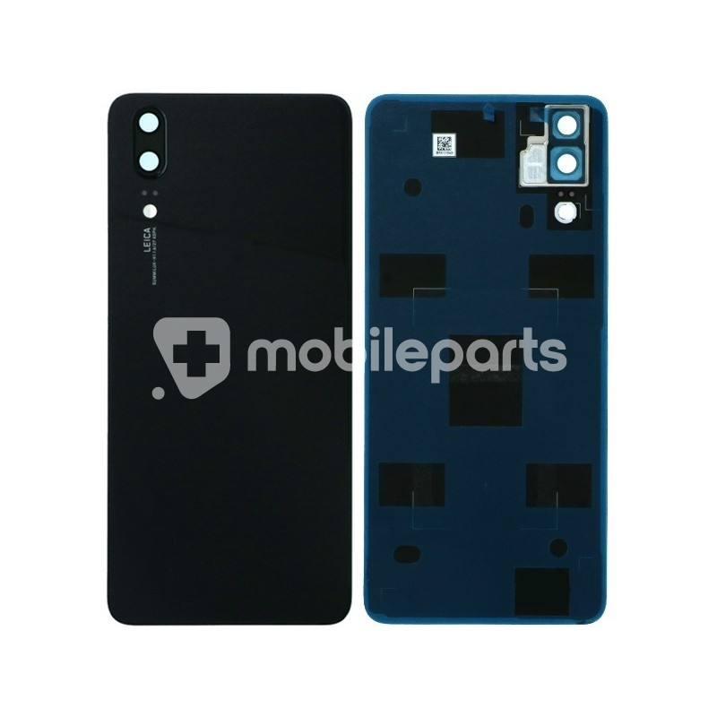 Rear Cover Black + Lens Camera Huawei P20 No Logo