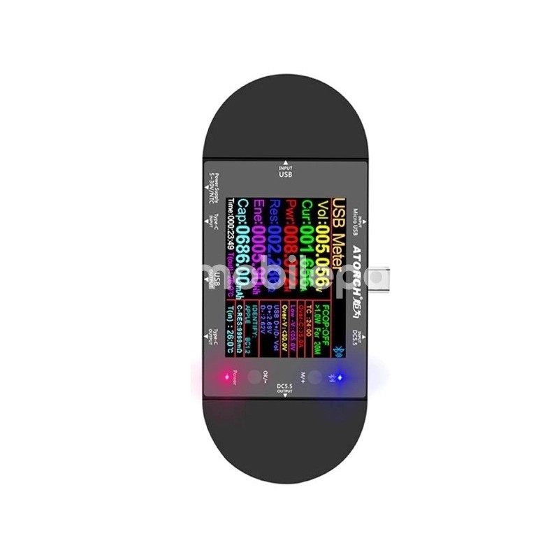 UD24 DC 5-32V 5.1A Voltage Tester USB di Type-C