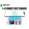 RELIFE RL-304S DIGITAL DISPLAY 8 Port Fast Charger