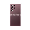 Rear Cover Burgundy + Camera Lens Samsung SM-S908 S22 Ultra No Logo