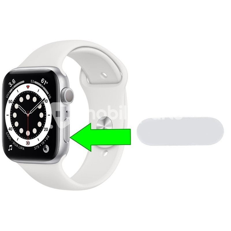 Power ON - OFF Button Silver Apple Watch Series 6 44mm