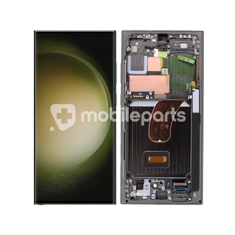 Display Touch + Frame Green Samsung SM-S918B S23 Ultra Ori