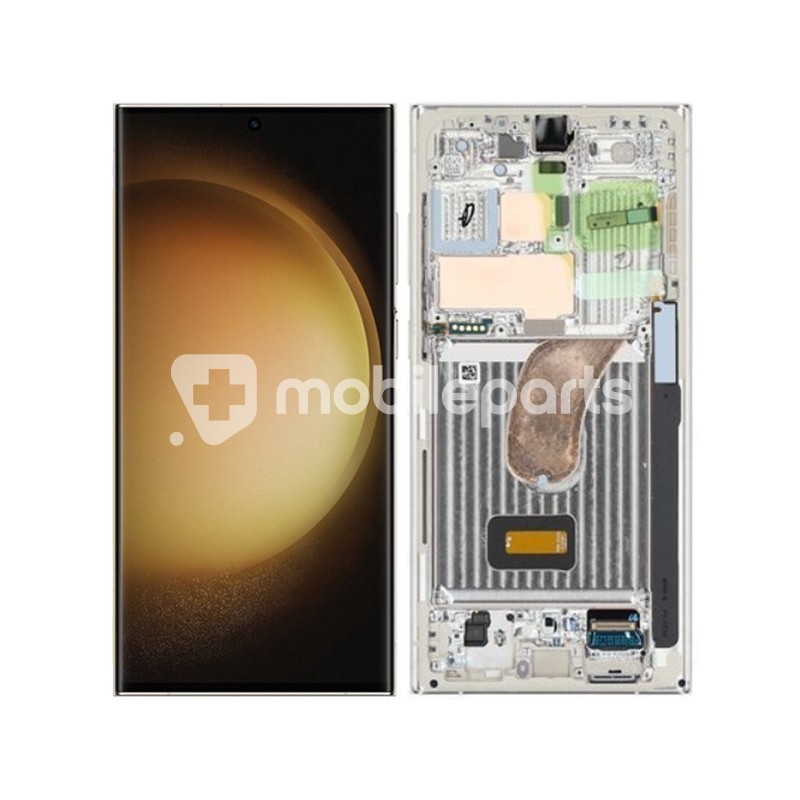 Display Touch + Frame Cream Samsung SM-S918B S23 Ultra Ori