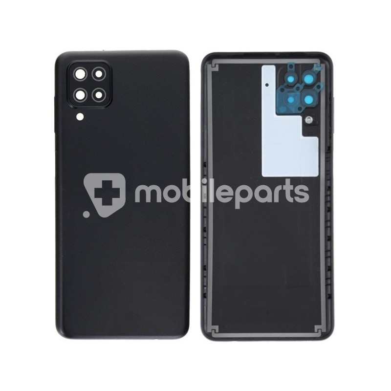 Rear Cover Black + Camera Lens Samsung SM-A125 - A127 A12 No Logo