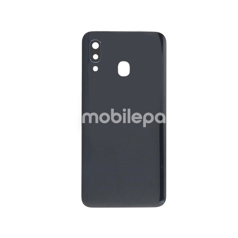 Rear Cover Black + Camera Lens Samsung SM-A405F A40 No Logo