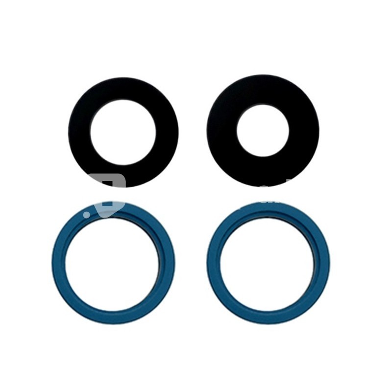 Set 4 Pcs Rear Camera Lens + Frame Blue iPhone 13