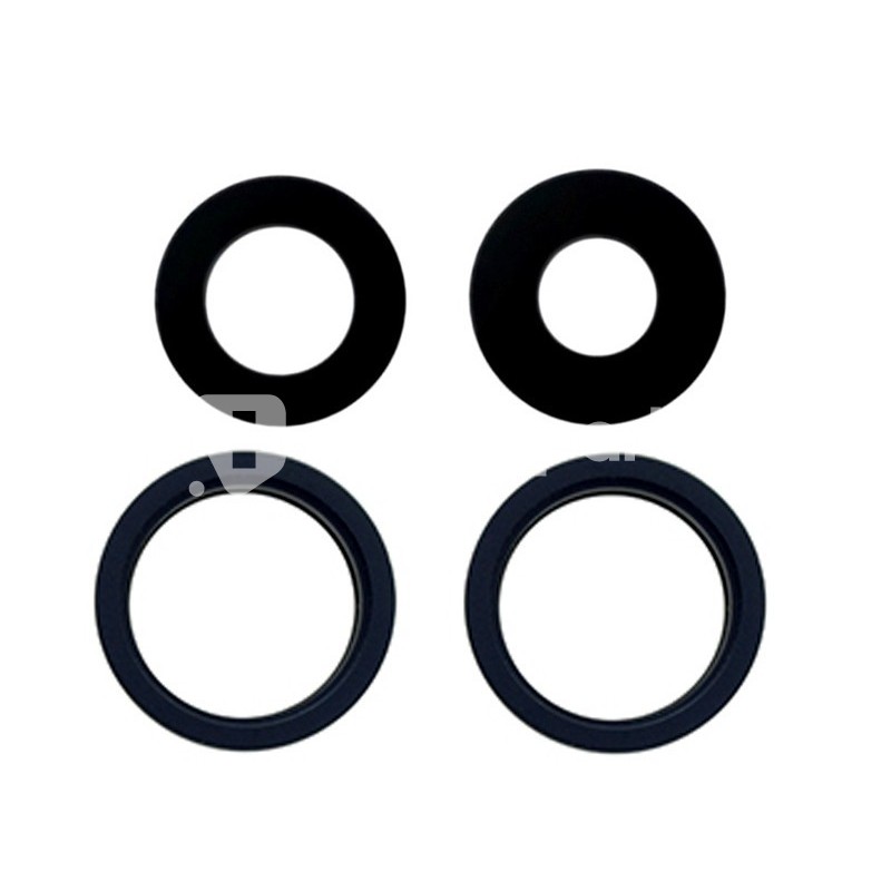 Set 4 Pcs Rear Camera Lens + Frame Black iPhone 13
