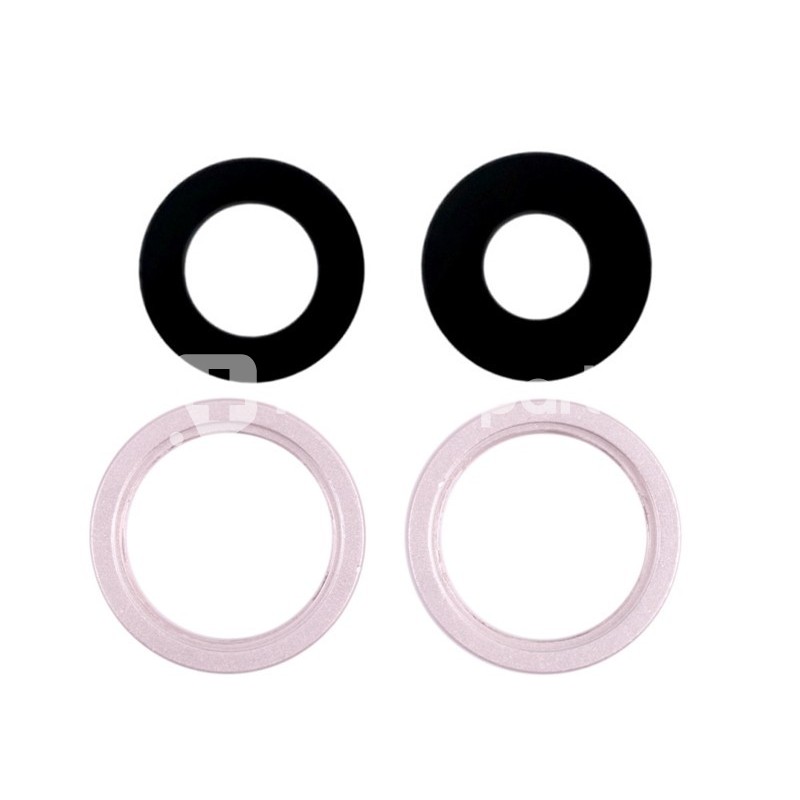 Set 4 Pcs Rear Camera Lens + Frame Pink iPhone 13