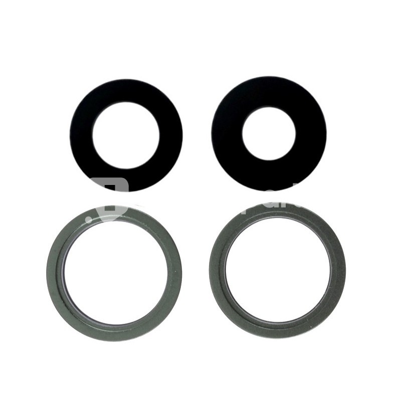Set 4 Pcs Rear Camera Lens + Frame Green iPhone 13