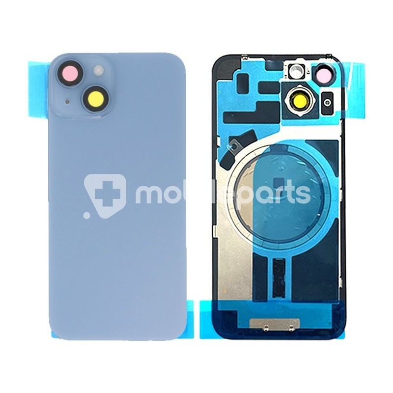 Rear Cover Blue + Holder + Magnetism Ring iPhone 14 No Logo