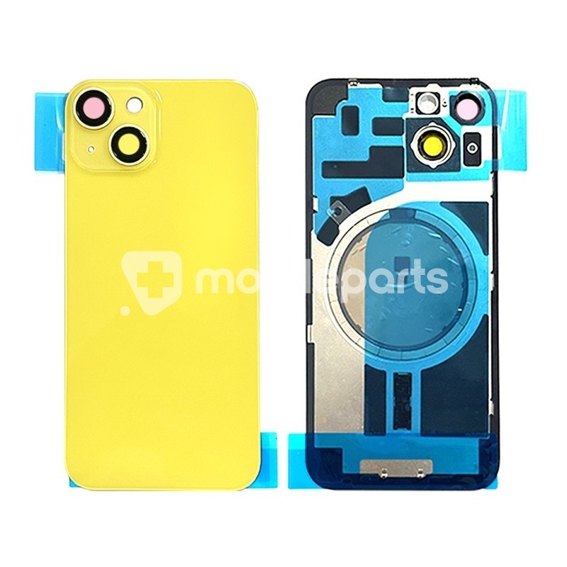 Rear Cover Yellow + Holder + Magnetism Ring iPhone 14 No Logo