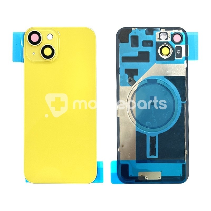 Rear Cover Yellow + Holder + Magnetism Ring iPhone 14 Plus No Logo