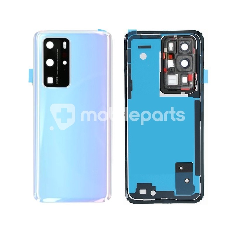 Rear Cover Ice White + Camera Lens Huawei P40 Pro No Logo