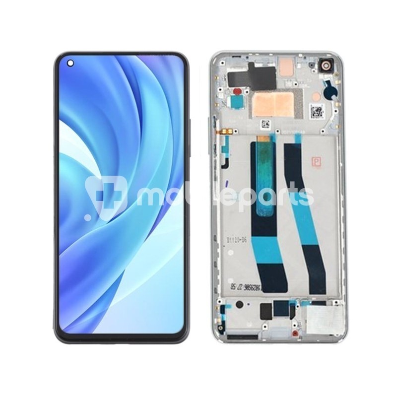 Display Touch + Frame Snowflake White Xiaomi Mi 11 Lite (Pulled)