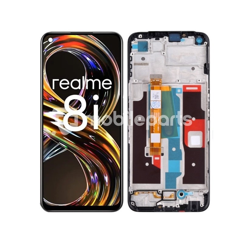 Display Touch + Frame Black Realme 8i (IPS)