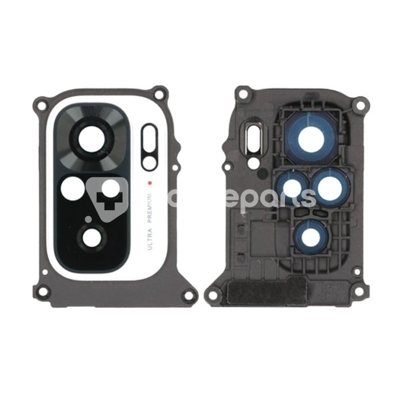 Rear Camera Lens + Frame Pebble White Xiaomi Redmi Note 10 4G