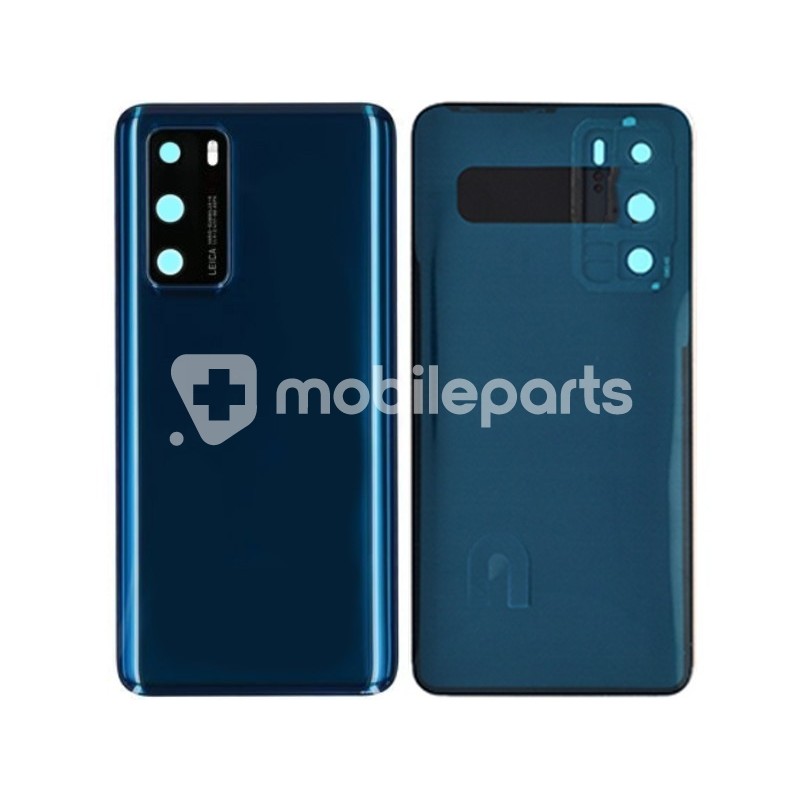 Rear Cover Blue + Camera Lens Huawei P40 No Logo
