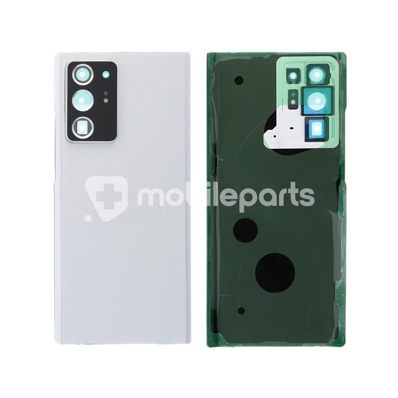 Rear Cover White + Camera Lens Samsung SM-N986 Note 20 Ultra 5G No Logo