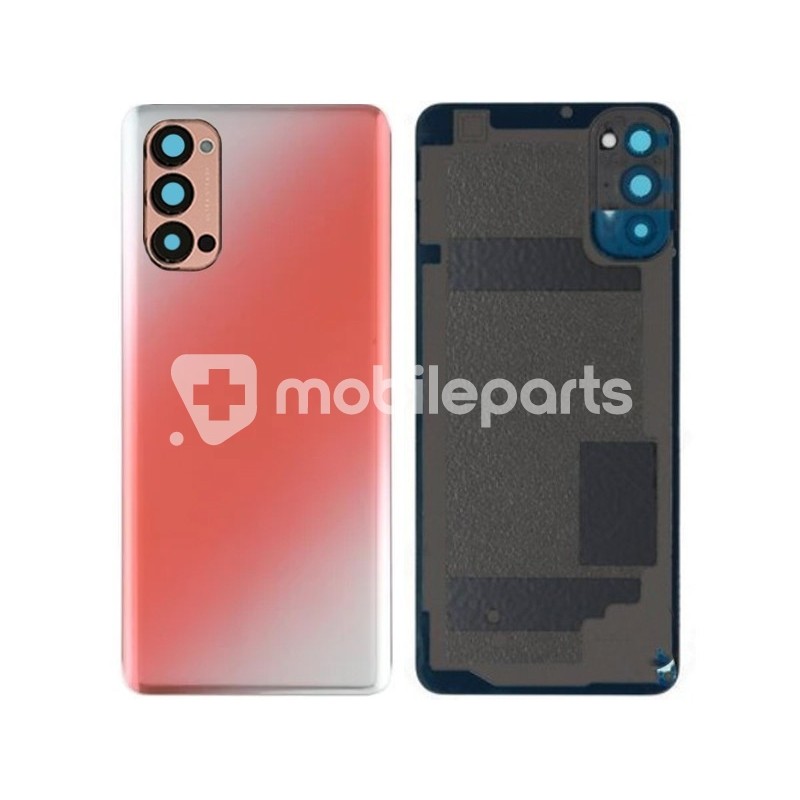Rear Cover Crystal Red + Camera Lens OPPO Reno 4 5G No Logo