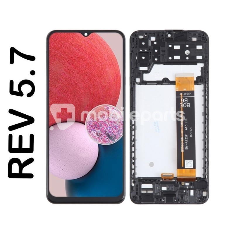 Display Touch + Frame Black Samsung SM-A135 A13 4G (IPS) REV 5.7