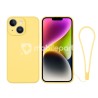Silicone Case Yellow + Wrist Strap iPhone 14