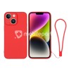 Silicone Case Red + Wrist Strap iPhone 14