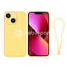 Silicone Case Yellow + Wrist Strap iPhone 13