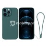 Silicone Case Dark Green + Wrist Strap iPhone 12 Pro Max