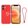Silicone Case Red + Wrist Strap iPhone 12
