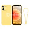 Silicone Case Yellow + Wrist Strap iPhone 12
