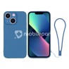 Silicone Case Blue + Wrist Strap iPhone 13 Mini