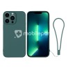 Silicone Case Dark Green + Wrist Strap iPhone 13 Pro Max